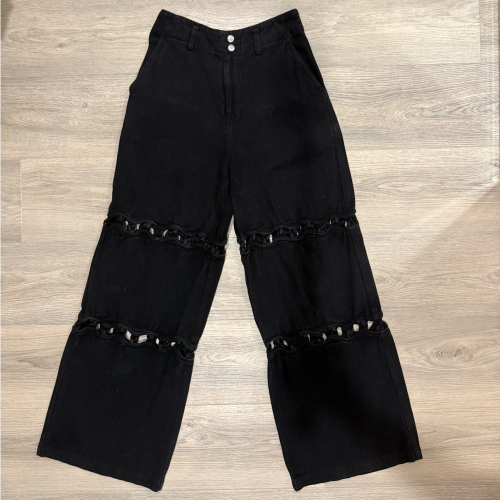 Sea New York Black Wide-Leg Pants